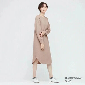 UNIQLO - Beige Waffle Long Dress
